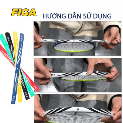 [COMBO 2] Miếng dán bảo vệ đầu vợt cầu lông tránh trầy xước, vợt tennis, da PU chống mài mòn - Giao Màu Ngẫu Nhiên