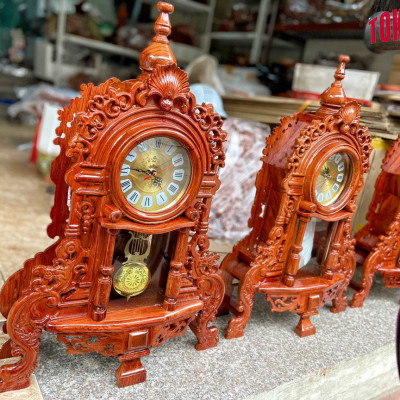 Đồng Hồ Để Bàn Gỗ Hương Thương Hiệu TOKDODO