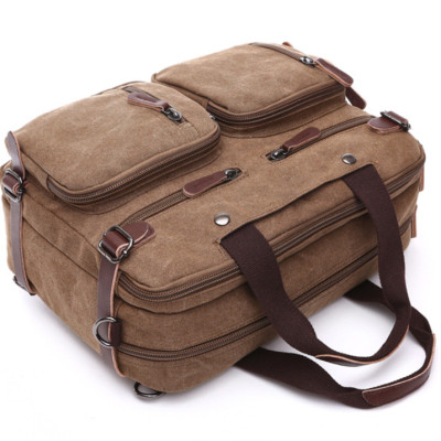 Túi xách nam công sở 2 trong 1 vải cavans cao cấp size 15,6inh và size 17.3inh phong cách mới