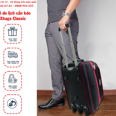 Túi Vali Cần Kéo Xbags Classic Xb 6102, Vali Kéo Chống Thấm Nước, Bền Màu Hiệu Quả