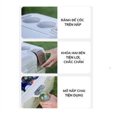 Thùng giữ nhiệt Lingxia kháng khuẩn và giữ lạnh tới 72h NatureHike CNH22CJ10001