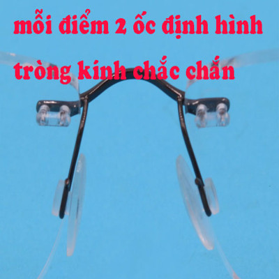 Mắt kính lão ti-tan ĐEN không viền 868