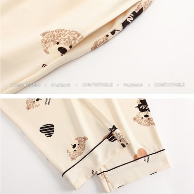 Bộ Mặc Nhà - Đồ Bộ Ngủ Nữ Chất Thun Cotton Dài Tay Thu Đông Họa Tiết Dễ Thương Thời Trang 2022