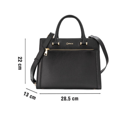 Túi xách nữ công sở Gence da bò Mill TX15 Black