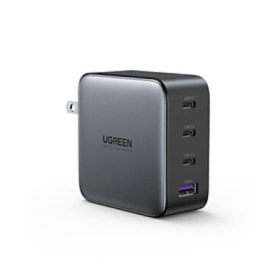 Ugreen UG40737CD226TK 100W US PD3.0 GaN màu đen 3C + 1A sạc siêu nhanh 4 cổng 3 x usb type C và 1 x A chân cắm dẹp - HÀNG CHÍNH HÃNG