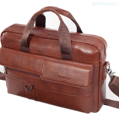 Túi xách nam da bò thật cao cấp phong cách mới 15,6"