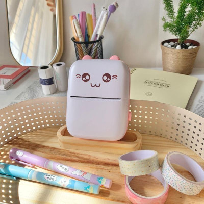 Máy in nhãn nhiệt cầm tay Mini Máy in bỏ túi Bluetooth không dây Android IOS Điện thoại Máy in ảnh Máy tạo nhãn - Hàng Nhập Khẩu