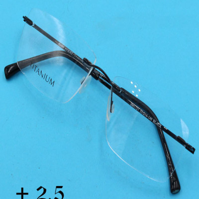 Mắt kính lão ti-tan ĐEN không viền 868