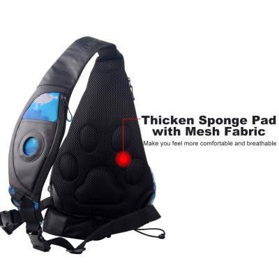 Single Shoulder Bag Fishing Tackle Bag Outdoor Shoulder Storage Bag Fishing Gear Bag with 2 Bait Boxes LED Warning Light