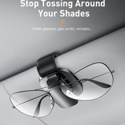 Móc kẹp treo Baseus Platinum Vehicle Eyewear Clip ACYJN- Hàng chính hãng