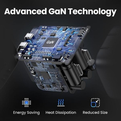 Ugreen UG15328CD318TK 20W Bộ sạc nhanh Nexode GaN USB type c PD3.0 qc4.0 Màu Trắng Chuẩn cắm US - HÀNG CHÍNH HÃNG