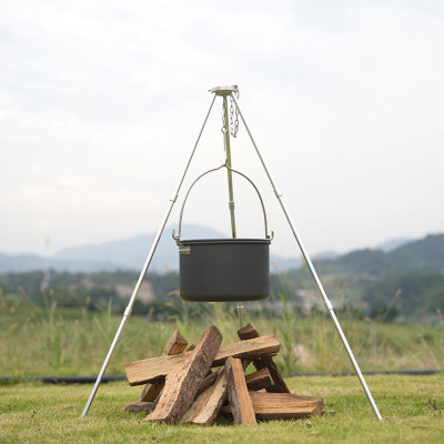 Nồi cắm trại CAMPLEADER dạng treo cho 5-6 người chất liệu Nhôm oxit chống dính nấu ăn dã ngoại Đi bộ đường dài