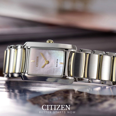 Đồng Hồ Nữ Citizen Dây Thép Không Gỉ EG2975-50D - Mặt Xà Cừ (Sapphire)