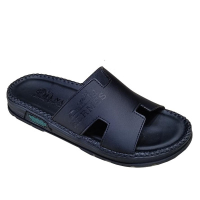 Dép Nam Da Bò HA NAM Đế Siêu Nhẹ Khâu Chỉ Toàn Bộ DNA22039