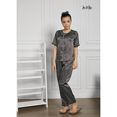 Đồ Bộ Mặc Nhà Nữ Quần Dài Chấm Bi Maxivic, La Mộc - MM112113