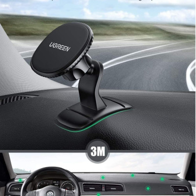 Ugreen UG80785LP292TK giá hít từ tính màu đen dùng để cố định điện thoai trên xe hơi - HÀNG CHÍNH HÃNG