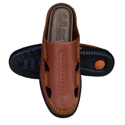 Dép Bít Mũi Nam TiTi ĐÔ Da Bò Thật Cao Cấp GSB20108