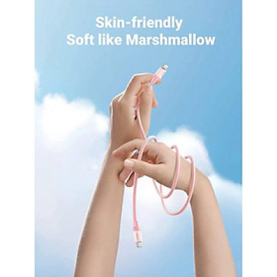 Ugreen UG60625US387TK 1M màu hồng Cáp sạc Usb Type C  dành cho apple Lightning Silicone - HÀNG CHÍNH HÃNG