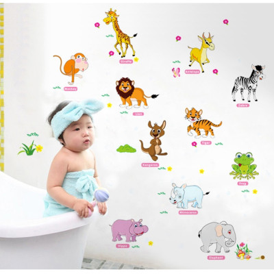 Decal dán tường Vườn thú tiếng anh 2 AmyShop DB074
