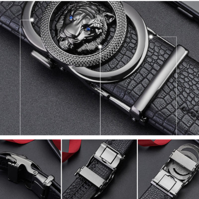 Thắt lưng nam da bò nguyên chất mặt khóa tự động hợp kim cao cấp