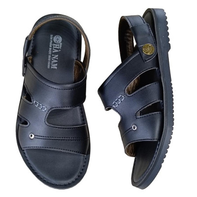 Giày Sandal Nam HÀ NAM Da Bò Thật Cao Cấp Đế Cao Su Chống Trơn Trượt DNA2243