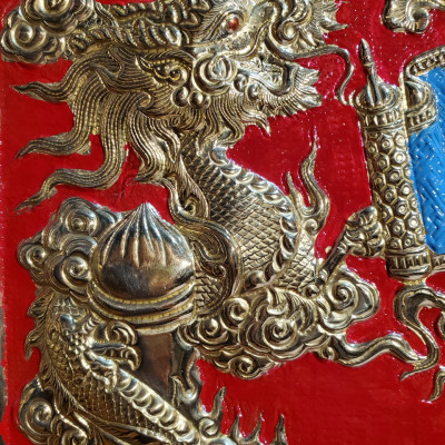 Tranh thờ gia tiên – Cửu Huyền thất tổ ( đồng vàng nguyên chất )