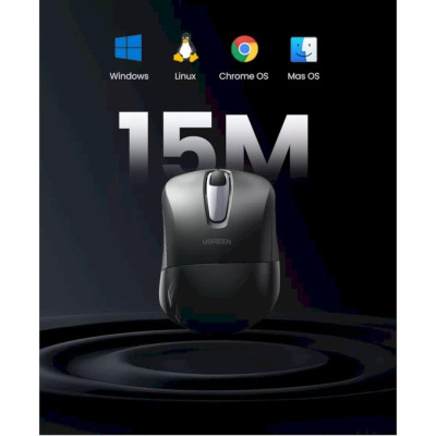 Ugreen UG90371MU003TK 2.4g Màu Đen Chuột không dây 2400DPI Silent Click - HÀNG CHÍNH HÃNG