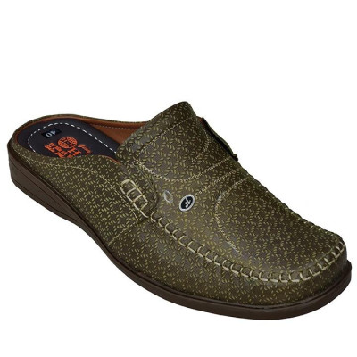 Dép Bít Mũi Nam Da Bò Thật TiTi ĐÔ Cao Cấp GSB2072d