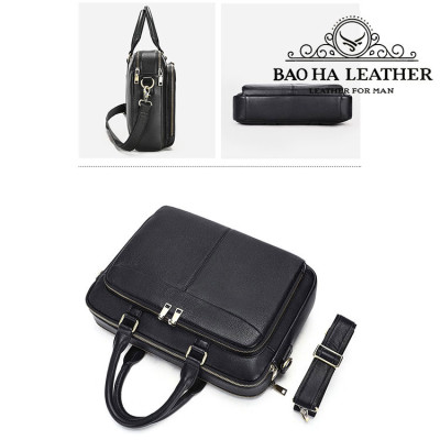 Cặp công sở nam da bò cao cấp BHM5099 Túi xách, cặp văn phòng, cặp giáo viênm vừa laptop 15inch
