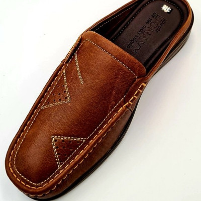 Giày lười nam da bò thật 100% DONAVY thiết kế 02 tam giác bắt mắt thời trang DOGLTG