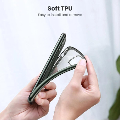 Ugreen UG80471LP268TK iPhone 11 Pro Max ốp lưng trong suốt viền xanh chống va đập - HÀNG CHÍNH HÃNG
