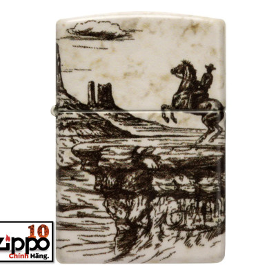 Bật lửa Zippo 48518 Wild West Scene Design - Chính hãng 100%