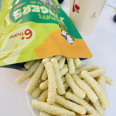 BÁNH ĂN DẶM PAPAFOOD PAPAPUFFS - FINGERS VỊ RONG BIỂN VÀ CÀ RỐT - 100% NGŨ CỐC HỮU CƠ 