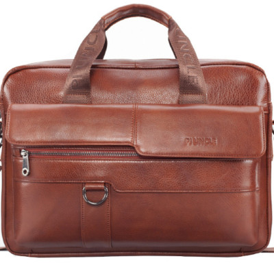 Túi xách nam da bò thật cao cấp phong cách mới 15,6"