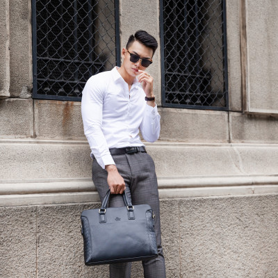 Cặp Công Sở Lata ( Thời trang nam basic đựng laptop 14,6 inch - Cặp da CA28 )