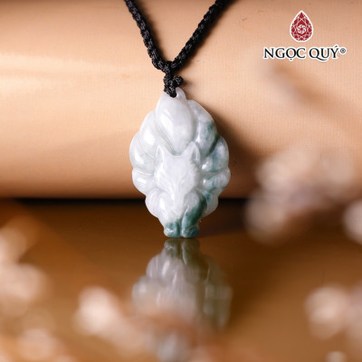 Mặt dây chuyền hồ ly đá cẩm thạch mệnh hỏa mộc - Ngọc Quý Gemstones
