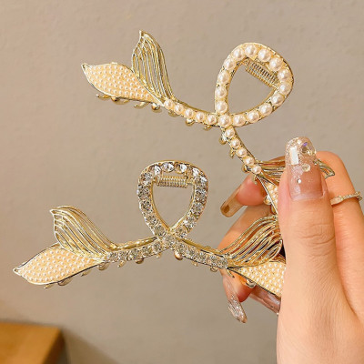 Kẹp tóc hai đuôi tiên cá - Kẹp tóc ngọc trai size lớn mẫu mới