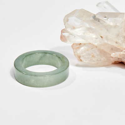 Nhẫn đá cẩm thạch nước ngọc ni19 mệnh hỏa , mộc - Ngọc Quý Gemstones