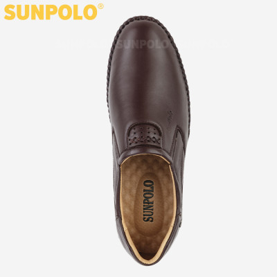 Giày Nam, Giày Mọi Da Bò Cao Cấp SUNPOLO MOI027 (Đen, Nâu)