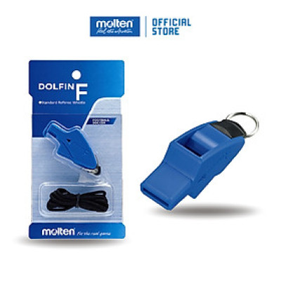Còi trọng tài bóng đá Molten Dolphin F có dây - màu xanh