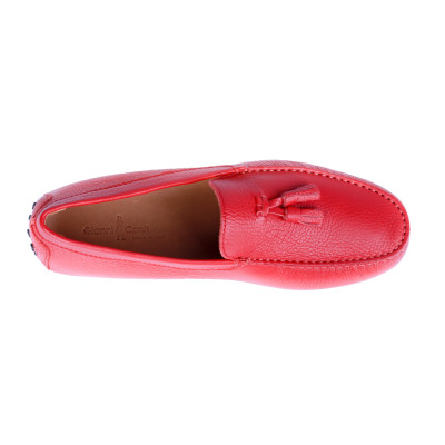 Giày Lười Moka Da Thật Made in Italy - Phong Cách Ý Thanh Lịch - Màu đỏ - 1723ROS - Hàng chính hãng