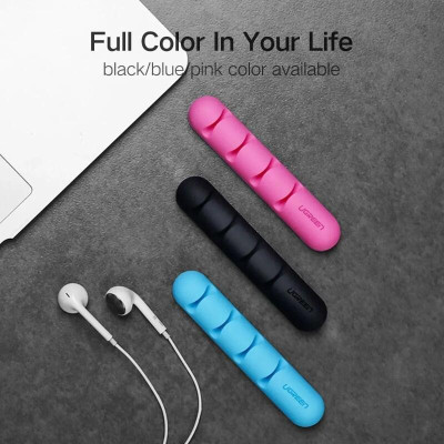 Ugreen UG50257LP114TK Màu Đen Gá đỡ kẹp dây sạc cao su 4 Khe - HÀNG CHÍNH HÃNG