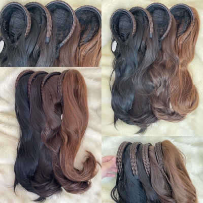 Cài tóc giả tết rít to 3cm có sẵn tóc