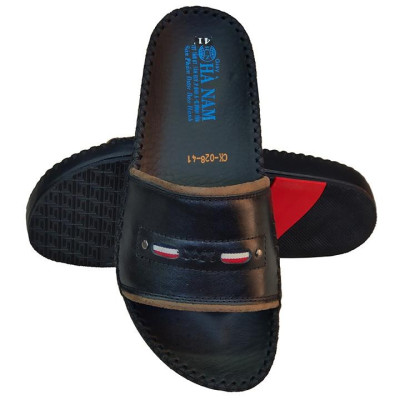 Dép Nam Quai Ngang Da Bò Thật TiTi ĐÔ Cao Cấp DNA2087d