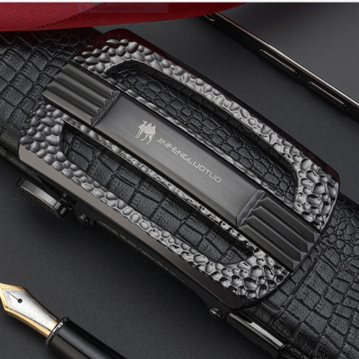 Thắt lưng nam da bò nguyên chất mặt khóa tự động hợp kim cao cấp