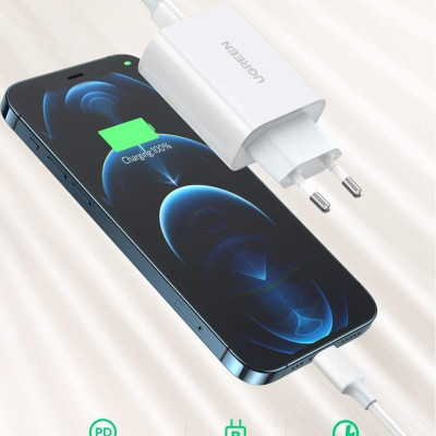 Ugreen UG70161CD127TK 30W PD3.0 màu trắng usb type c sạc nhanh - HÀNG CHÍNH HÃNG