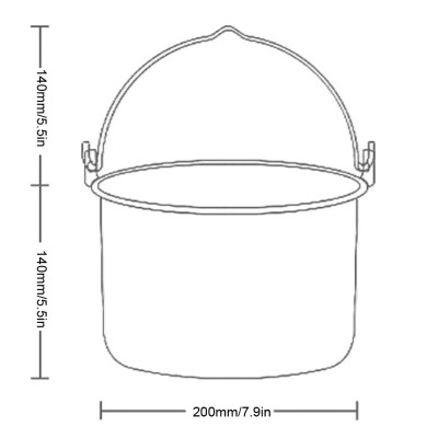 Nồi cắm trại CAMPLEADER dạng treo cho 5-6 người chất liệu Nhôm oxit chống dính nấu ăn dã ngoại Đi bộ đường dài