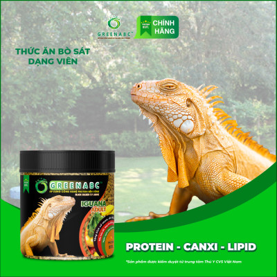 Thức ăn bò sát IGUANA Trưởng Thành dạng VIÊN GREENABC - Rồng Nam Mỹ Trưởng Thành từ 1m trở lên - Hộp 360g