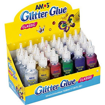 Lọ nhũ màu nhập khẩu Hàn Quốc AMOS Glitter Glue GCL22D24
