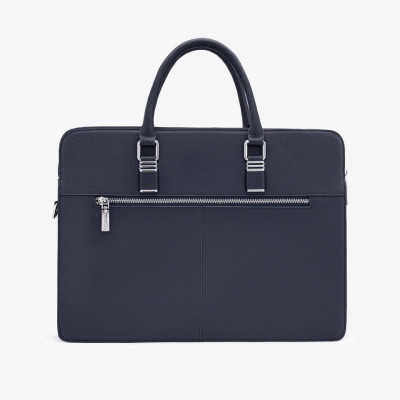 Cặp Da Nam Túi Xách Công Sở GENCE CDX18 Chất Liệu Da Bò Cao Cấp Màu Xanh Navy